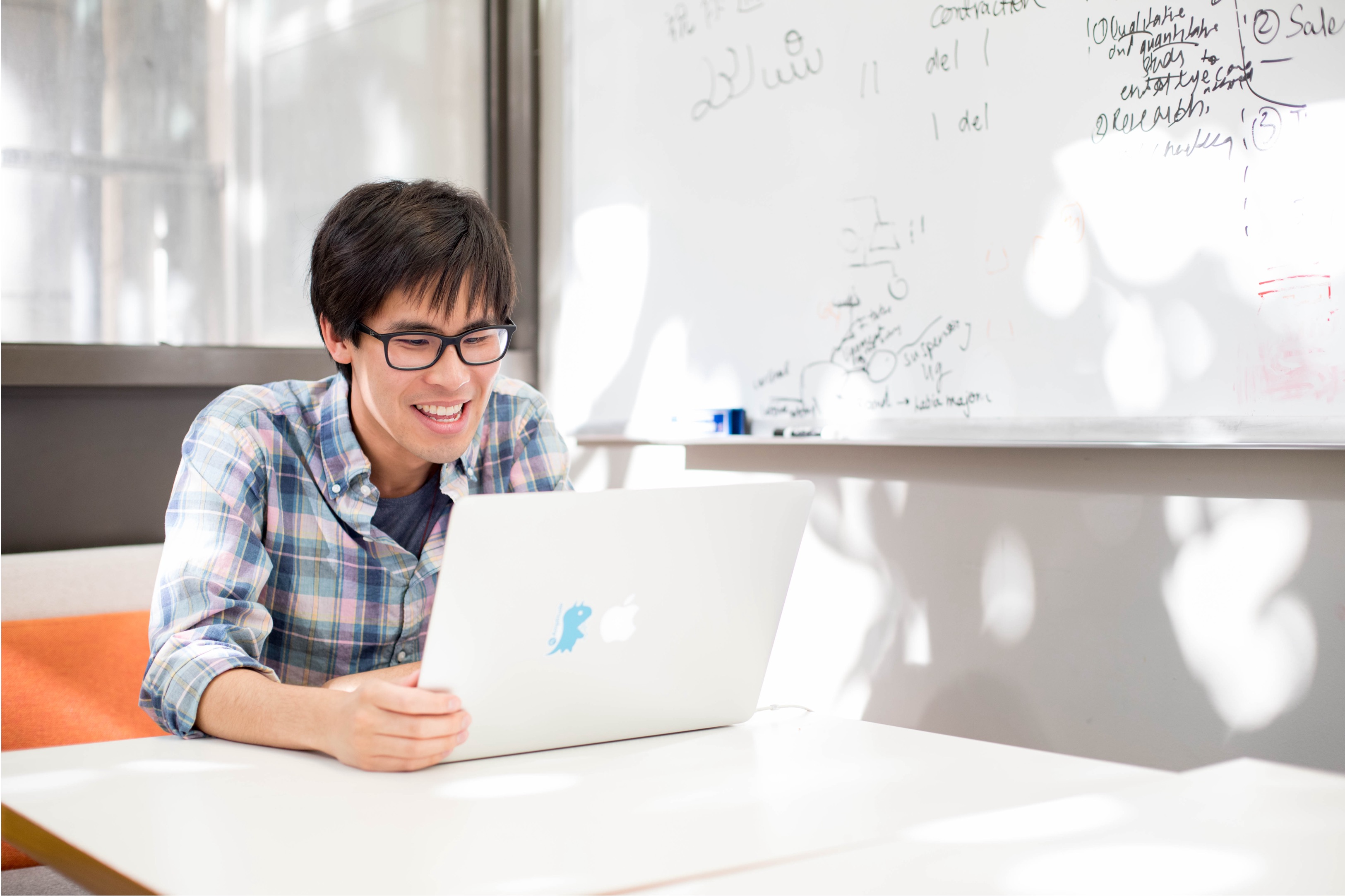 Image of student on a computer