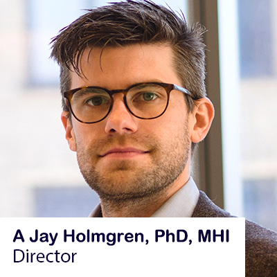 A Jay Holmgren, PhD, MHI